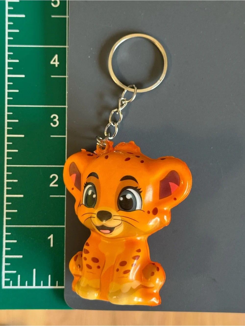 Brand New Cute Cute Cartoon Spotted Cheetah  Squishy Keychain TikTok Viral Safar